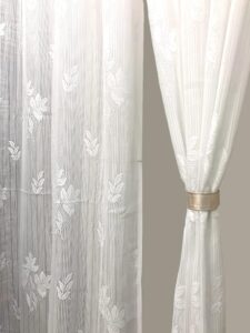 loral Net Semi Transparent Door Semi Sheer Grommet Curtains 7 Feet Set Of 2